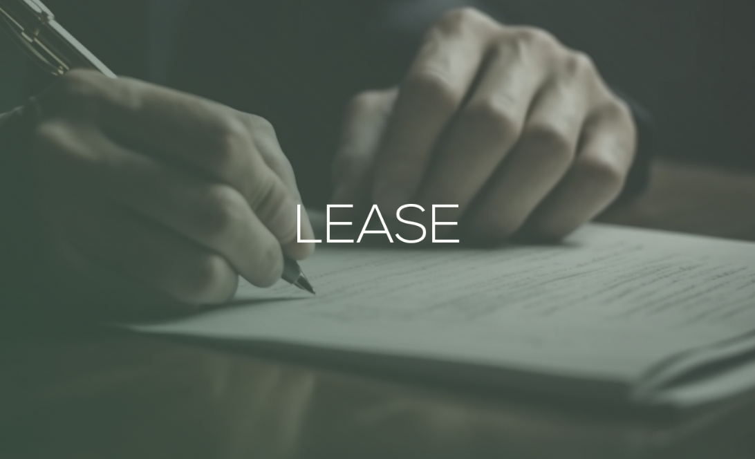 Signing a lease document